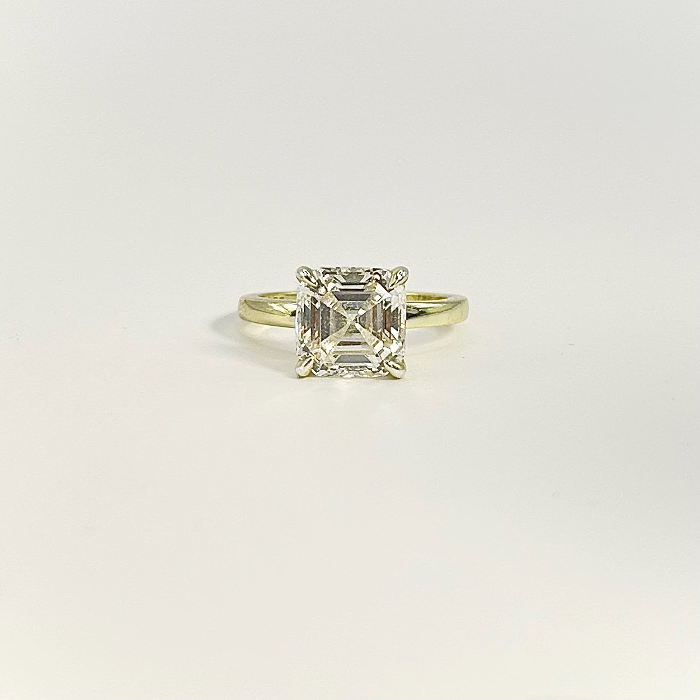 Asscher Cut Solitaire Ring in 2.5 Carats