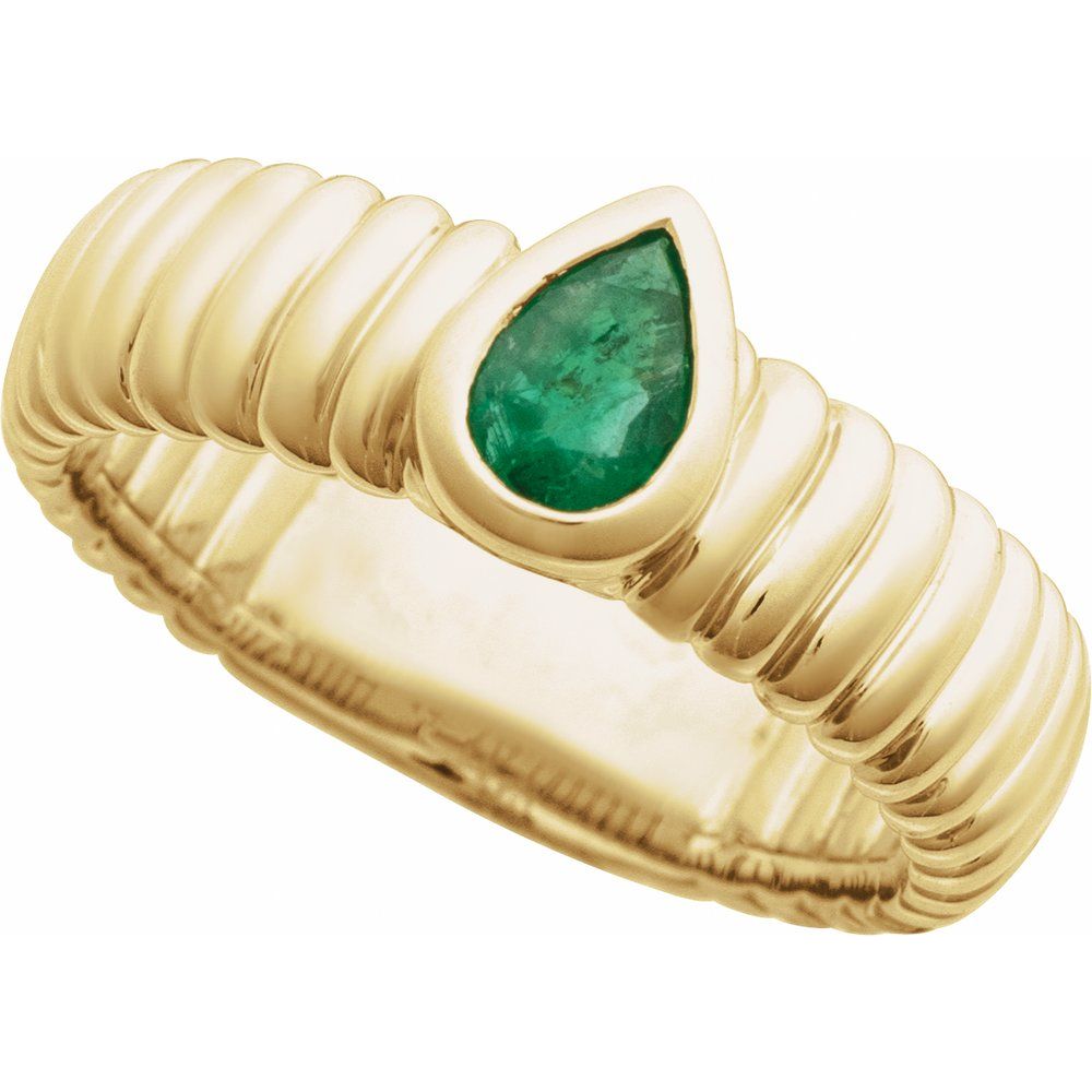 Emerald Pear Ring
