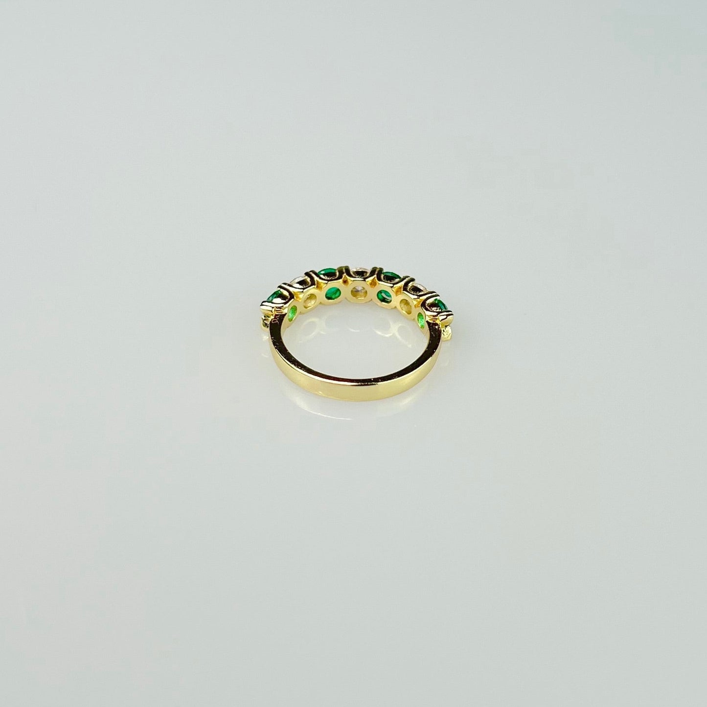 Emerald Half Eternity Band