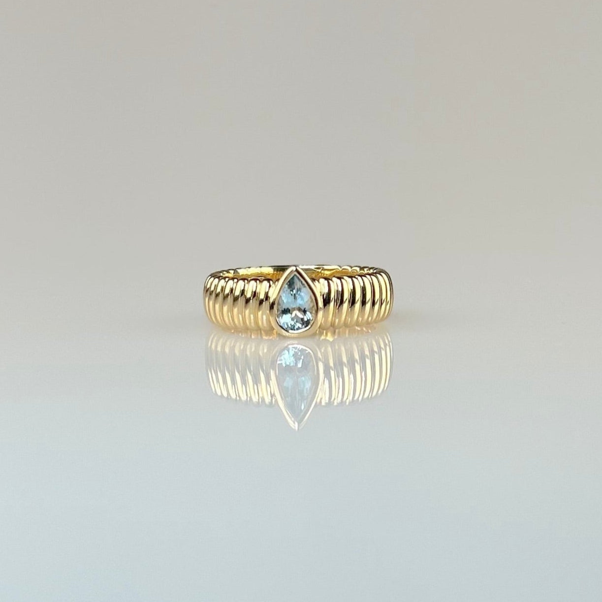 Sky Blue Topaz Pear Ring