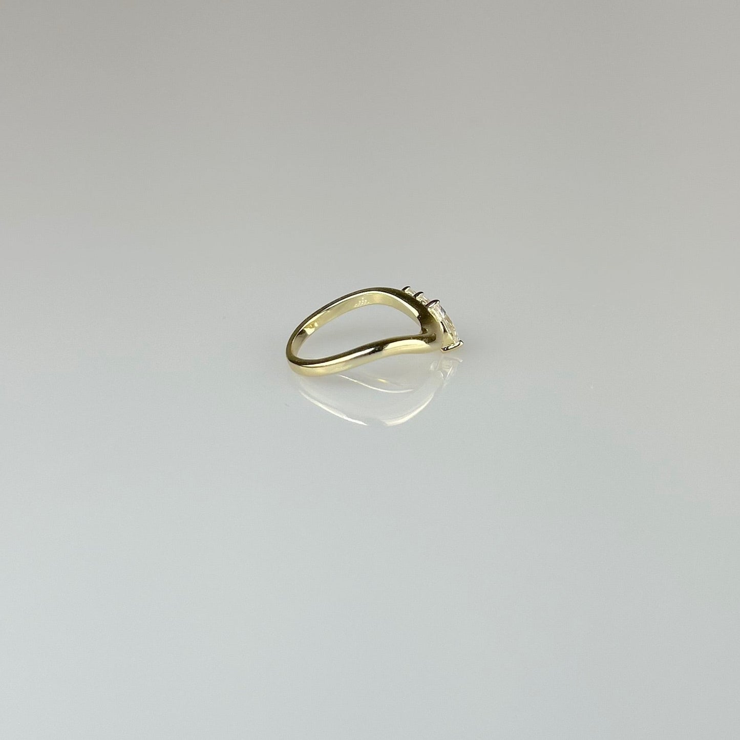 Curved Band with Marquise Accents