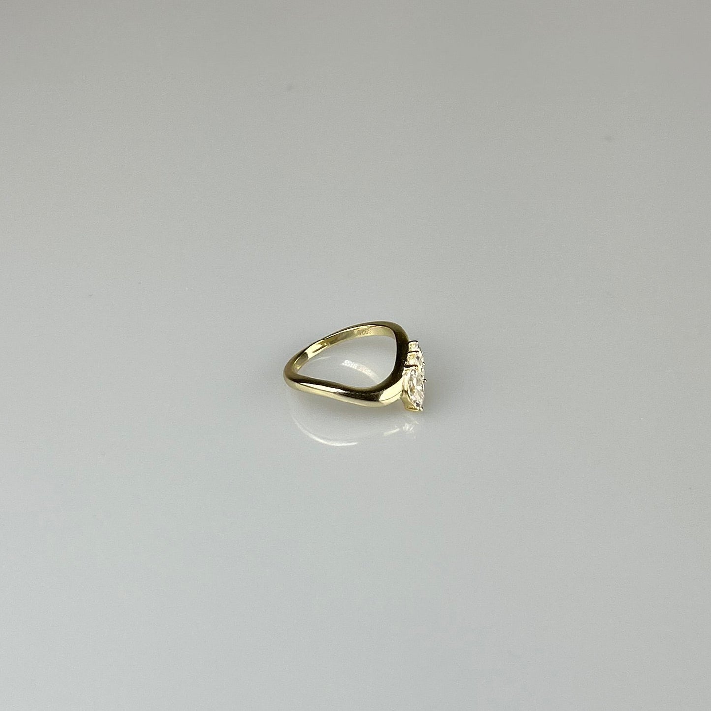 Curved Band with Marquise Accents
