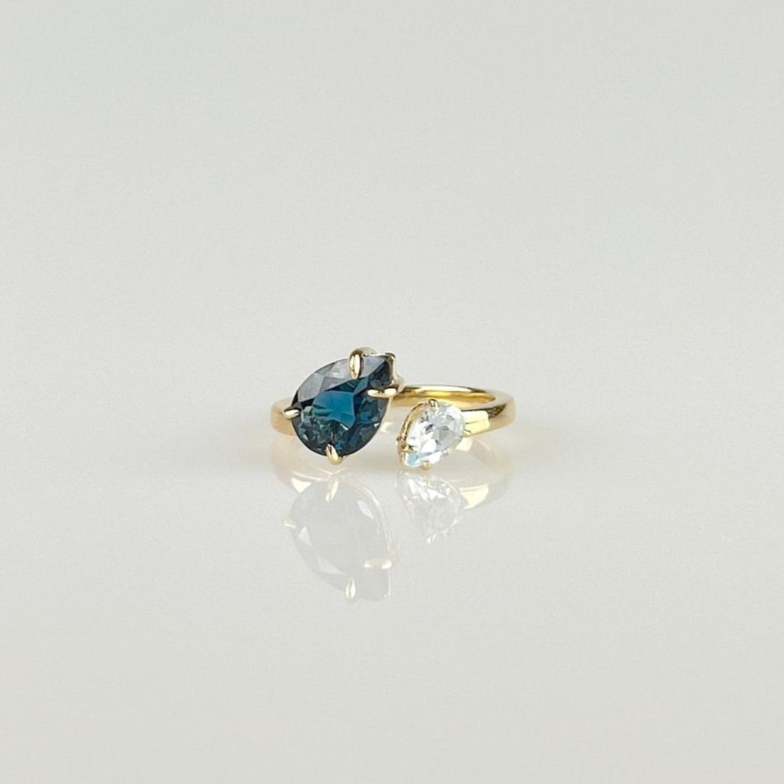 Double Topaz Ring