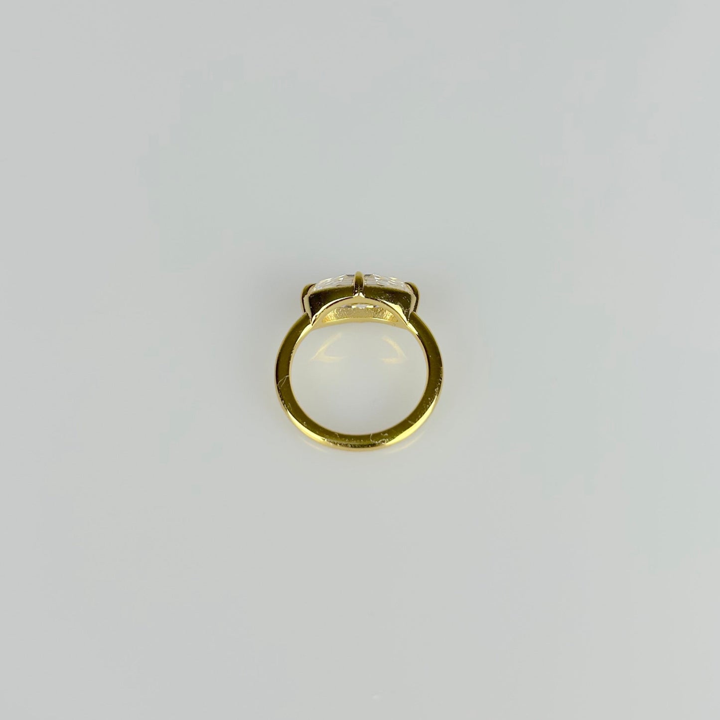 East-West Oval Rose Cut Ring