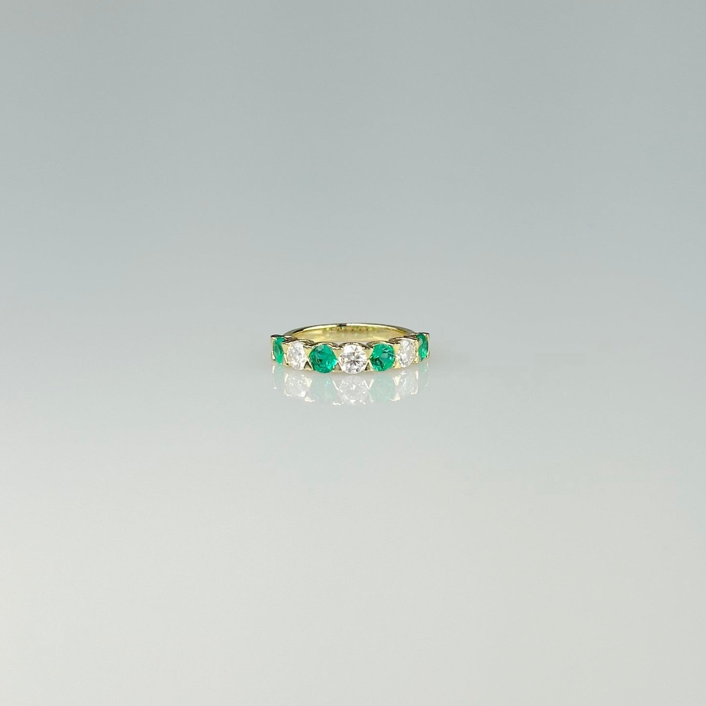 Emerald Half Eternity Band