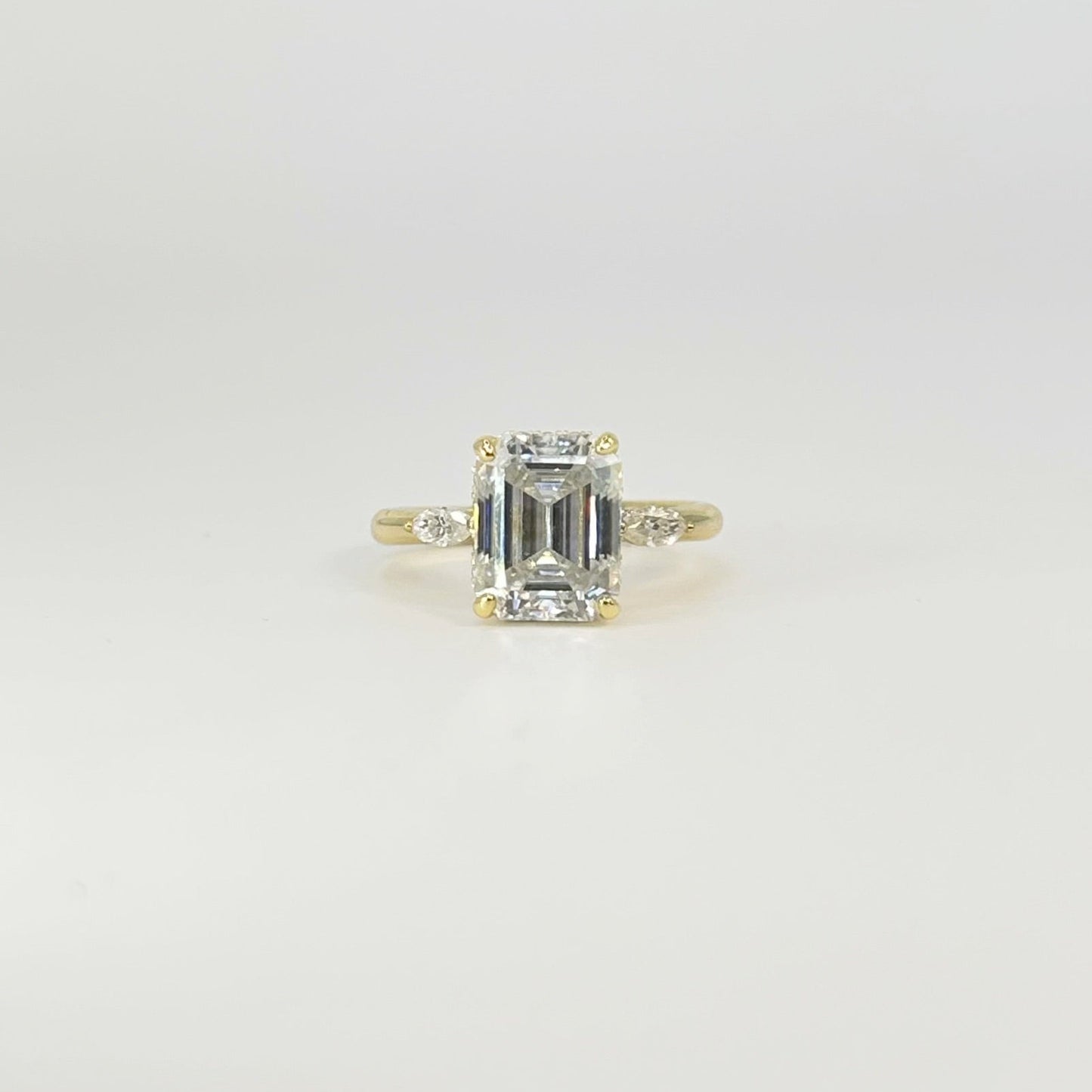 Emerald Cut with Marquise Accents