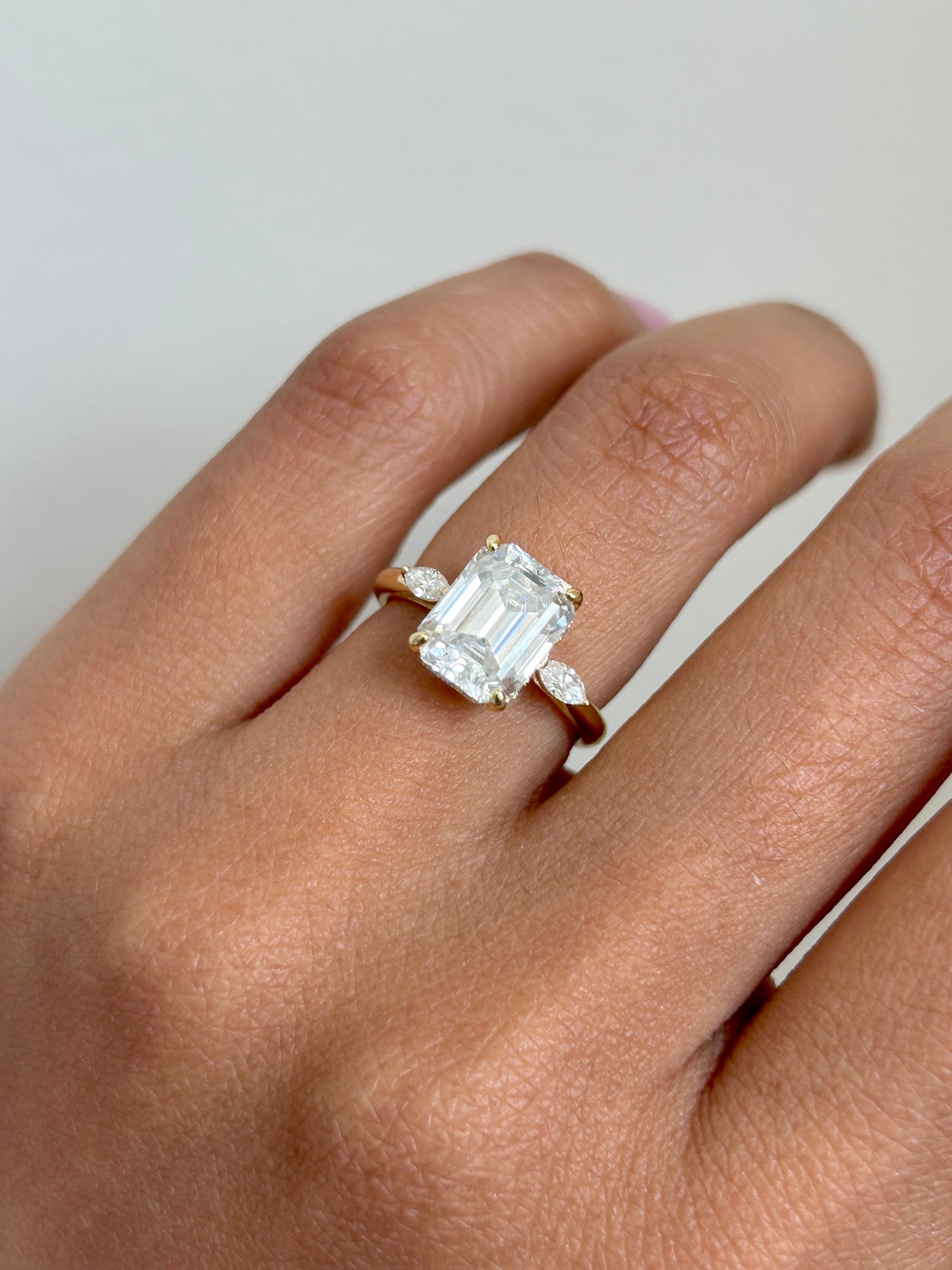 Emerald Cut with Marquise Accents