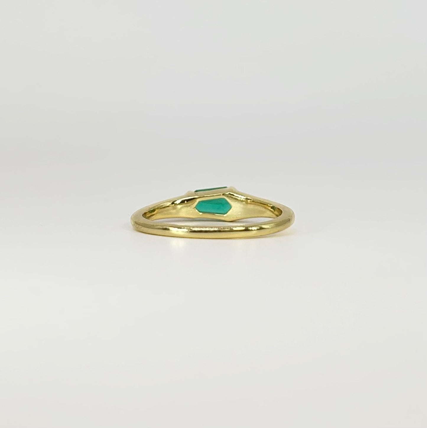 Emerald Gemstone Shield Ring