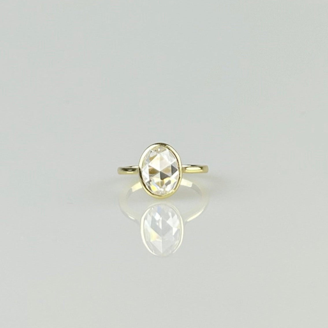 Oval Rose Cut Ring