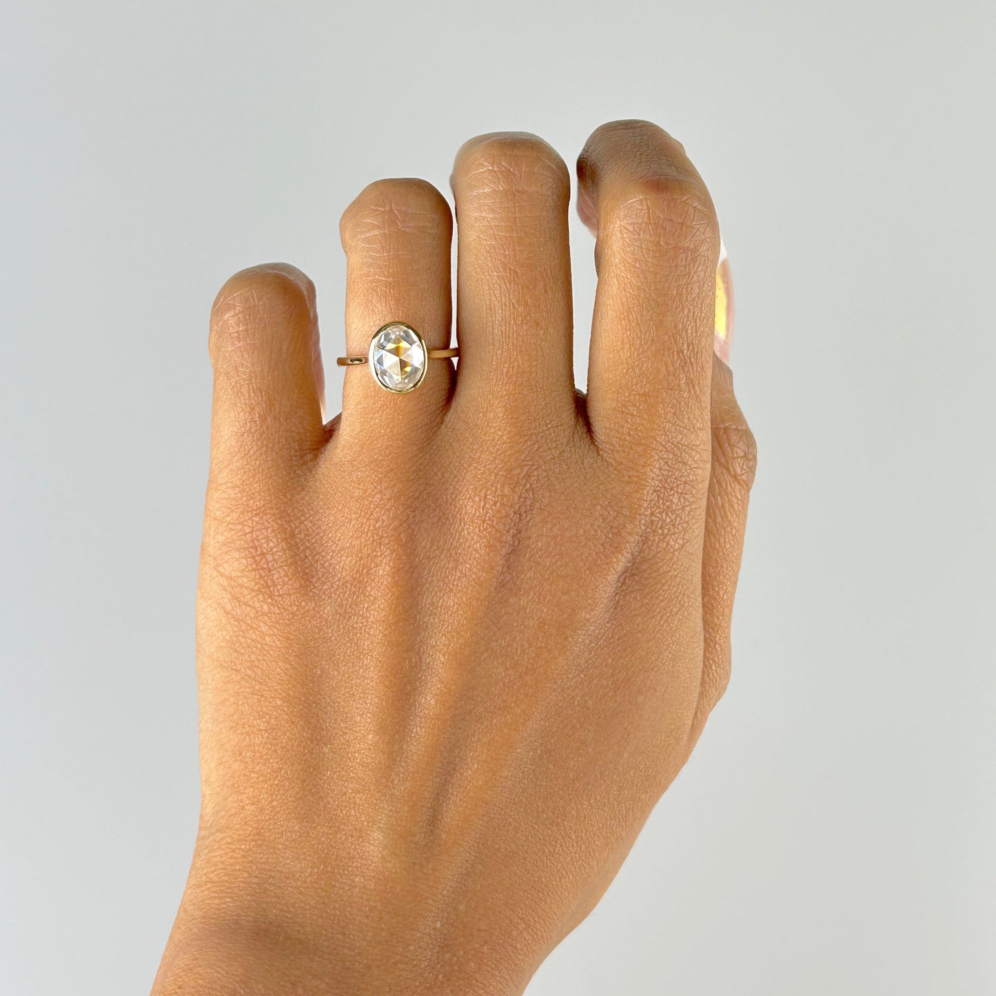 Oval Rose Cut Ring