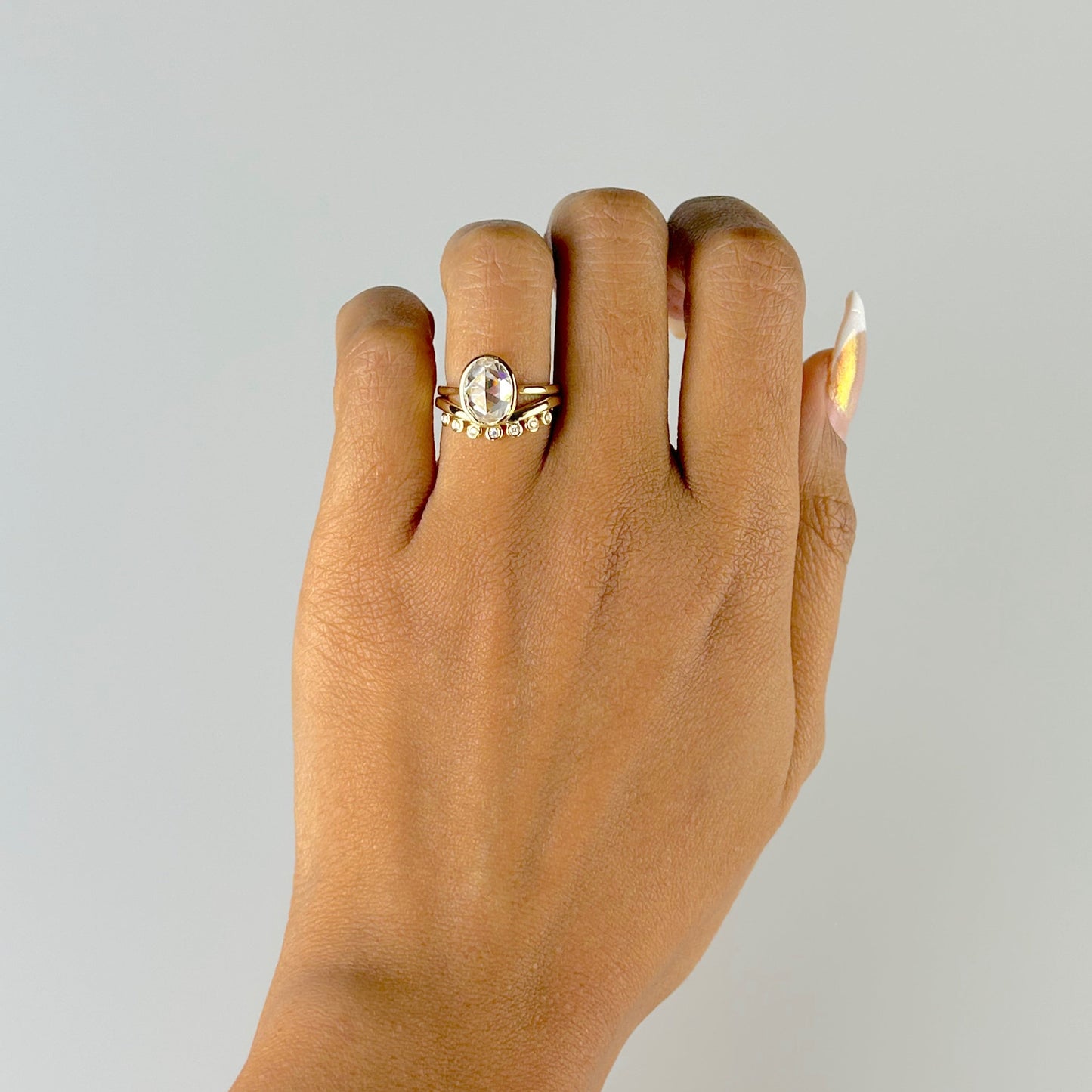 Oval Rose Cut Ring