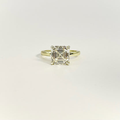 Asscher Cut Solitaire Ring in 2.5 Carats