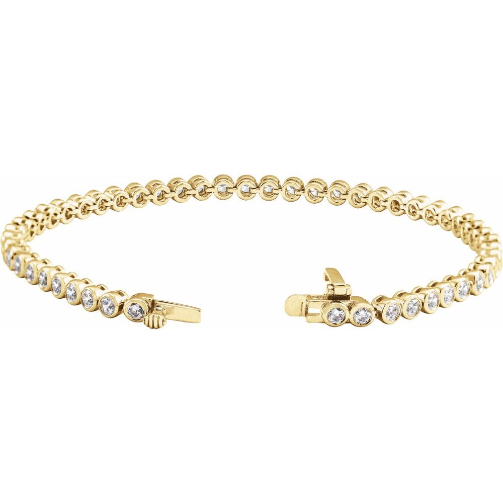 gold diamond tennis bracelet clasp