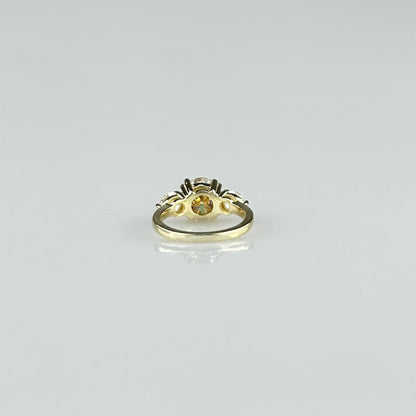 Champagne Tri-Stone Ring