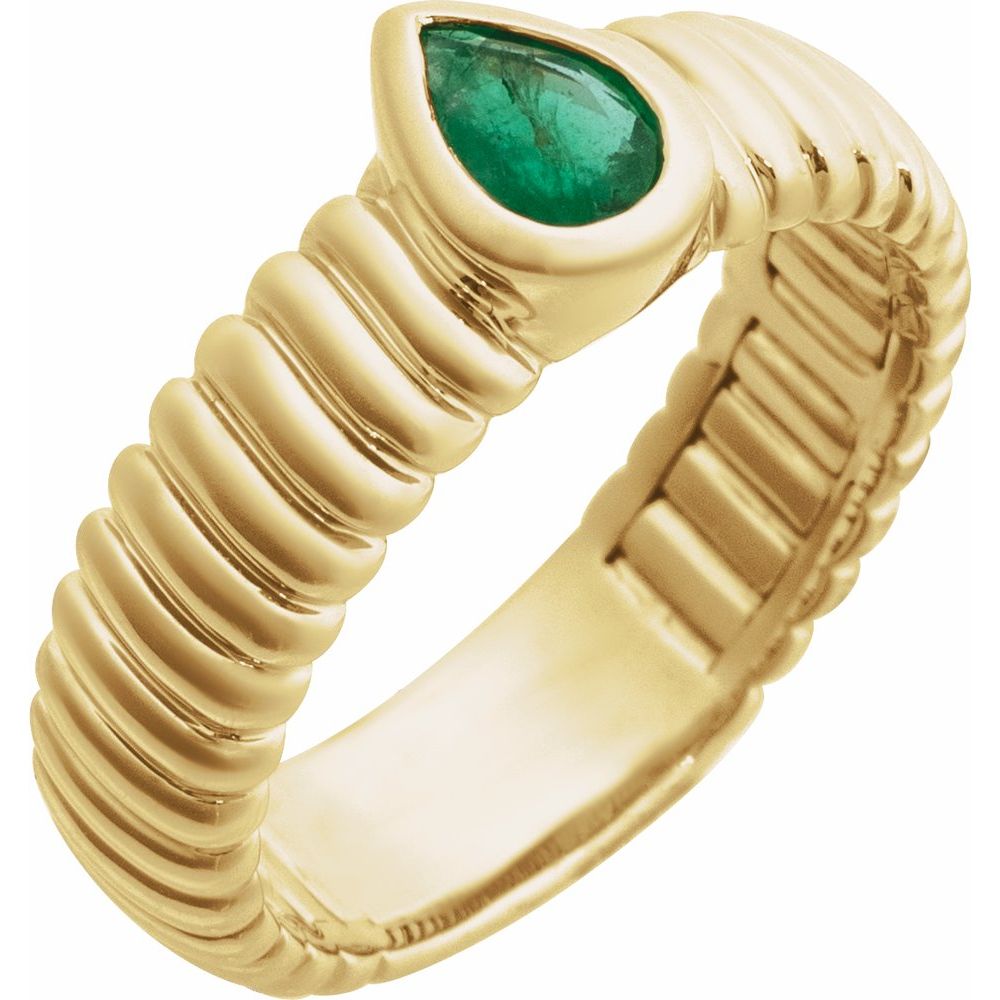 Emerald Pear Ring