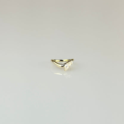 Curved Band with Marquise Accents
