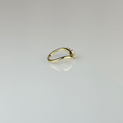 Curved Band with Marquise Accents