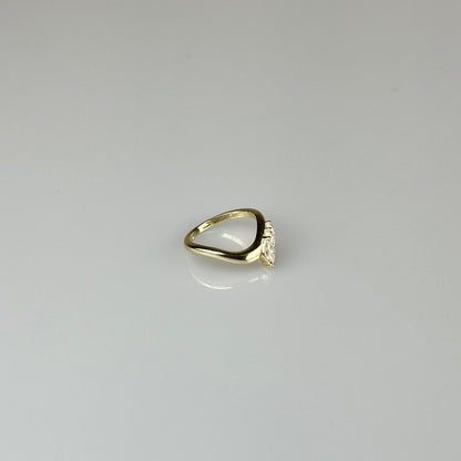 Curved Band with Marquise Accents