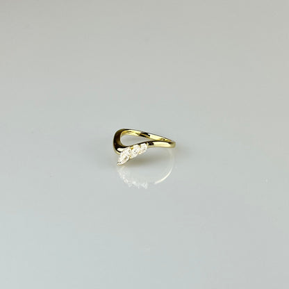 Curved Band with Marquise Accents