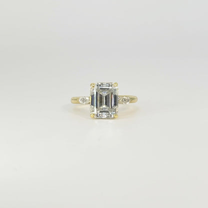 Emerald Cut with Marquise Accents